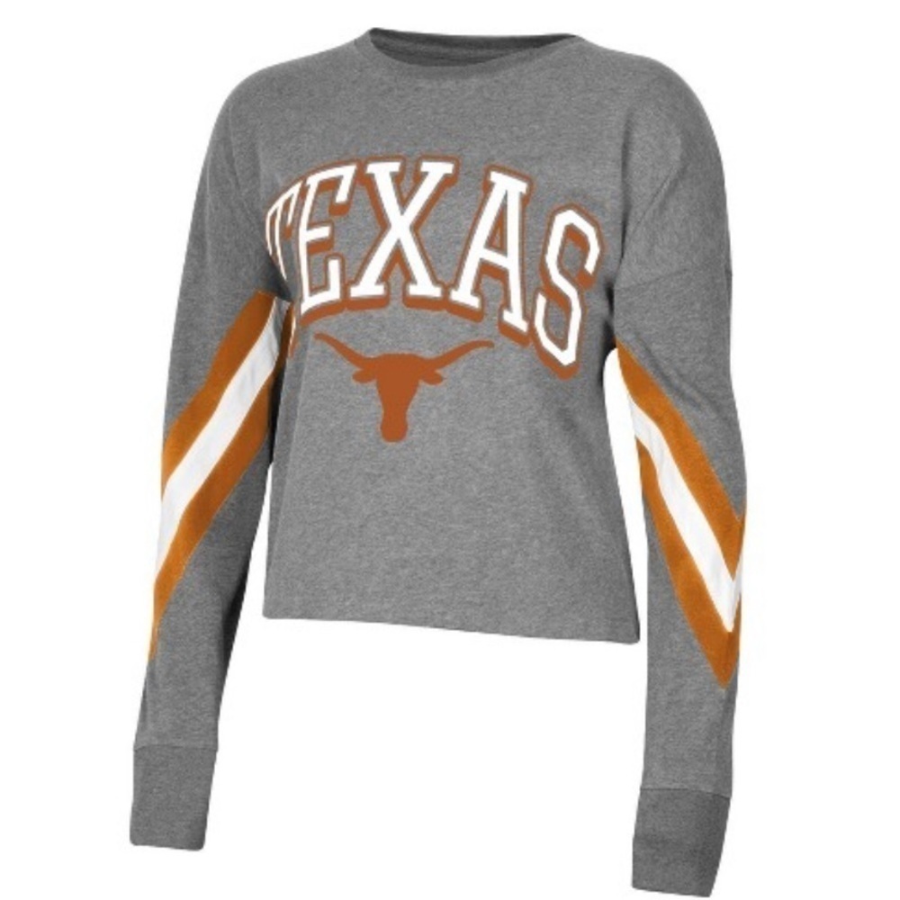 Ncaa Texas Longhorns Women's
Long Sleeve Striped Gray T-shirt